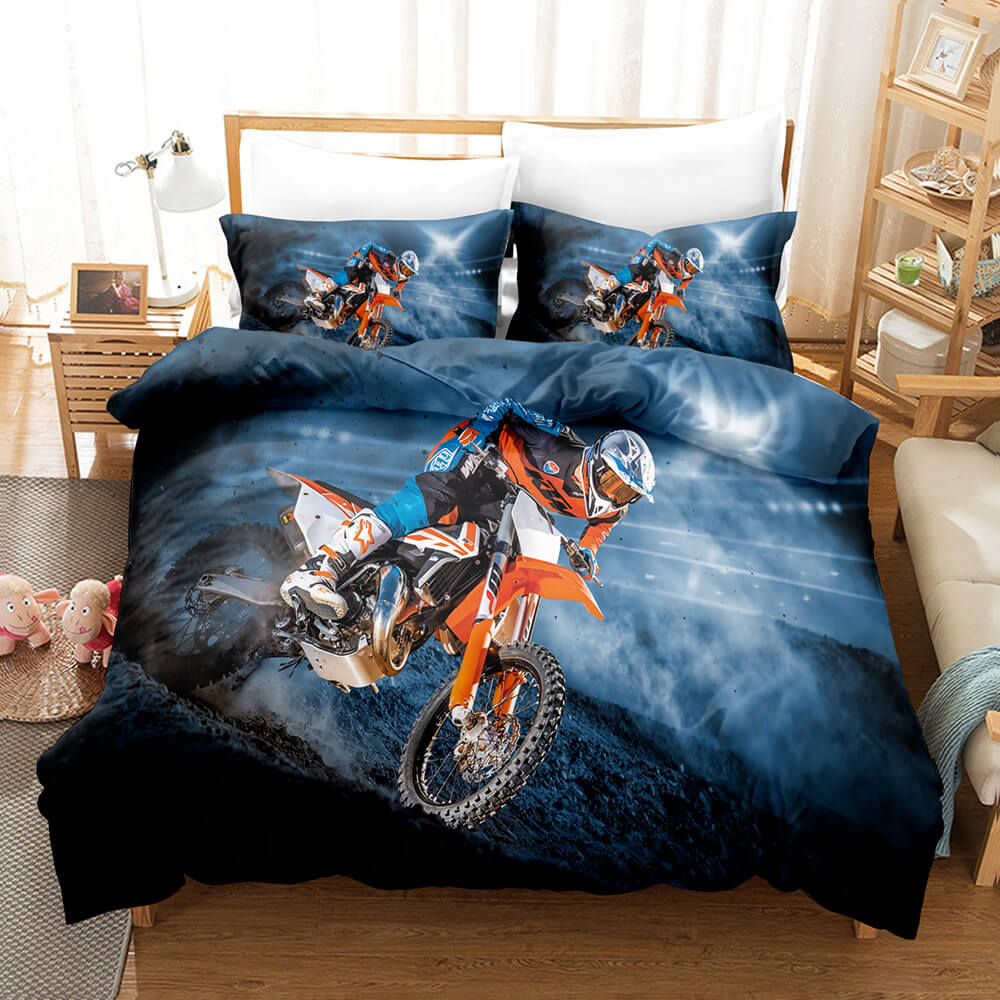 Motocross Dirt Bike Bedding Sets Quilt Covers Without Filler (Online Order Only)