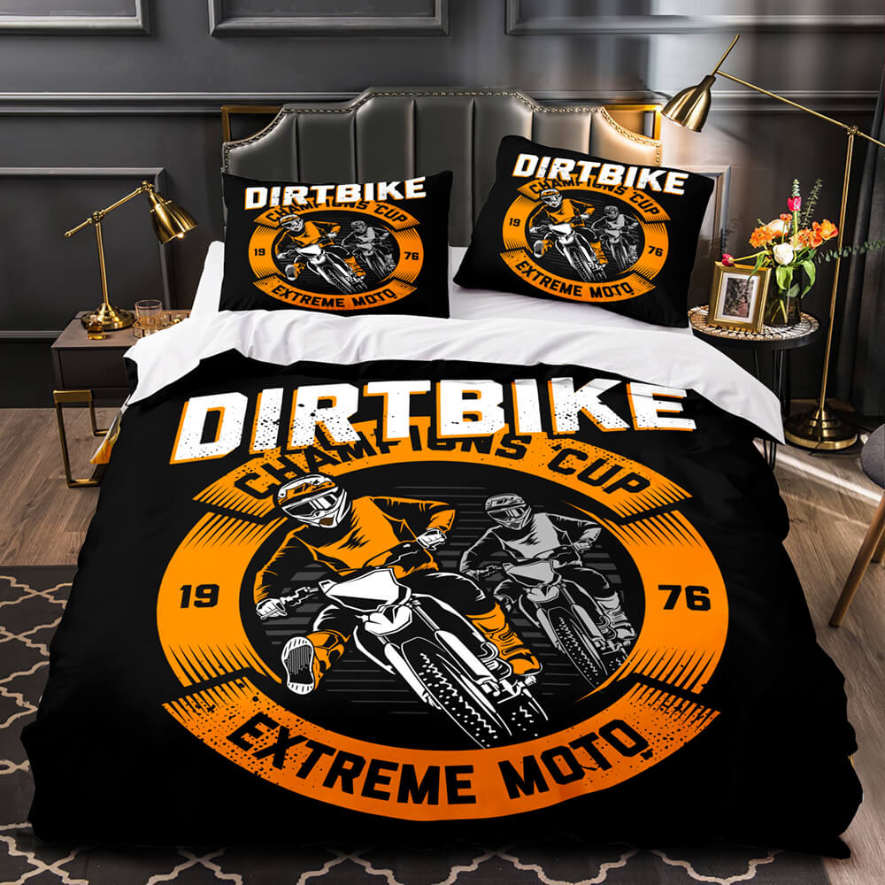 Motorcycles Pattern Bedding Set Quilt Cover Without Filler (Online Order Only)