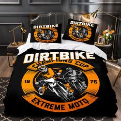 Motorcycles Pattern Bedding Set Quilt Cover Without Filler (Online Order Only)