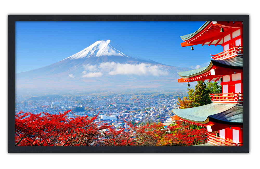 Professionally Framed Mount Fuji Japan Skyline High-Resolution Panoramic Photo 12x22 Wall Art (ONLINE ORDER ONLY)