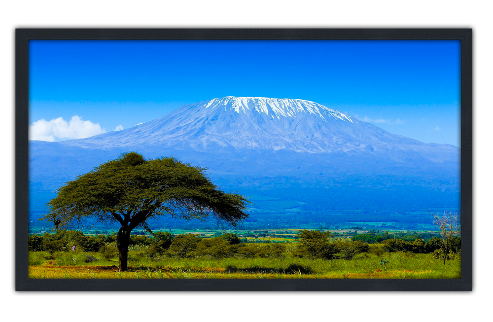 Professionally Framed Mount Kilimanjaro Africa Skyline High-Resolution Panoramic Photo 12x22 Wall Art (ONLINE ORDER ONLY)