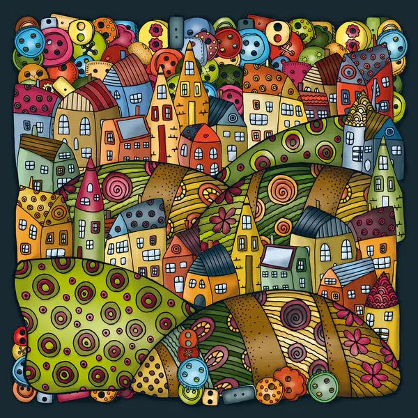 Mountain Village 210 Piece Jigsaw Puzzle with Display Frame Curiosi (ONLINE ORDER ONLY)
