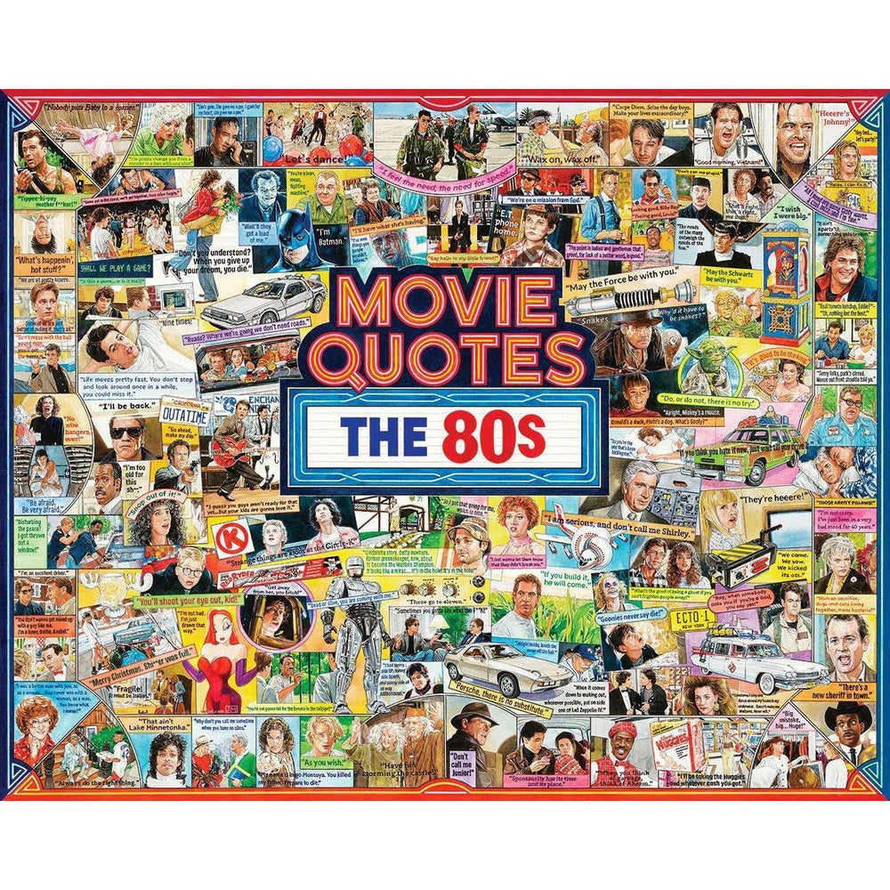 Movie Quotes of the 80s 1000 Piece Jigsaw Puzzle White Mountain (ONLINE ORDER ONLY)