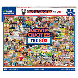 Movie Quotes of the 80s 1000 Piece Jigsaw Puzzle White Mountain (ONLINE ORDER ONLY)