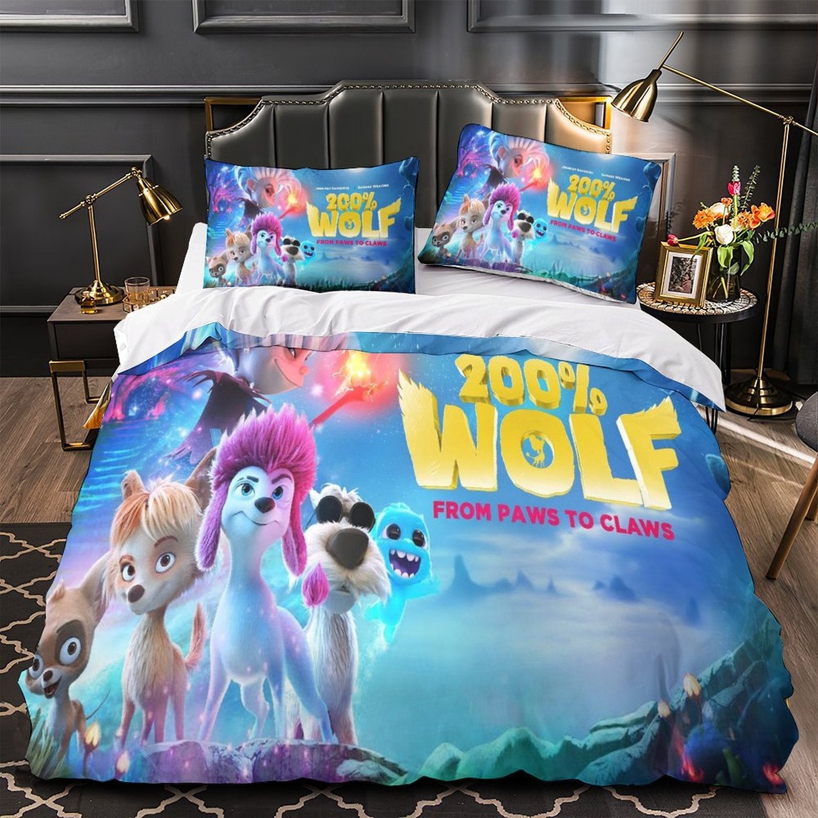 Movie 200% Wolf  Bedding Set Pattern Quilt Cover Without Filler (Online Order Only)