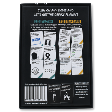 WATCH MOVIES, GET DRUNK - The Live Movie Drinking Game (Online Order Only)