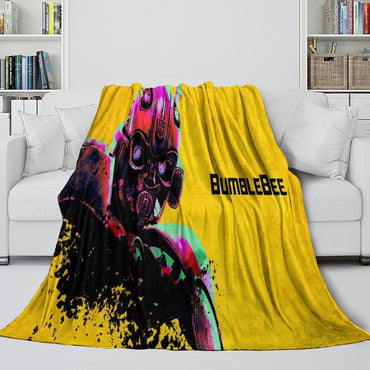 Movie Bumblebee Blanket Flannel Throw Kids Room Decoration (ONLINE ORDER ONLY)