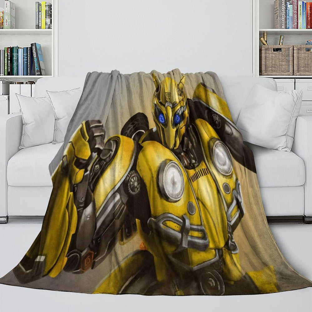Movie Bumblebee Blanket Flannel Throw Kids Room Decoration (ONLINE ORDER ONLY)