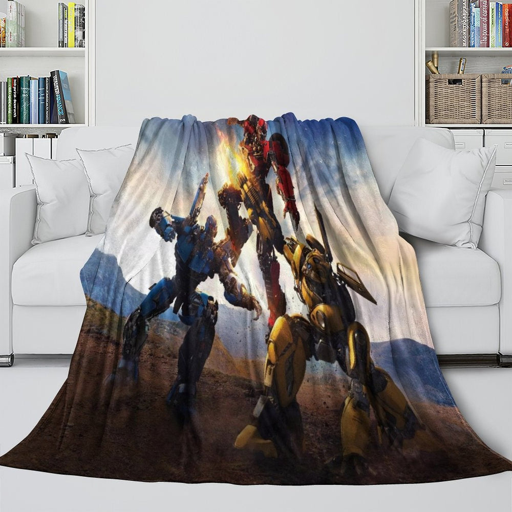 Movie Bumblebee Blanket Flannel Throw Kids Room Decoration (ONLINE ORDER ONLY)