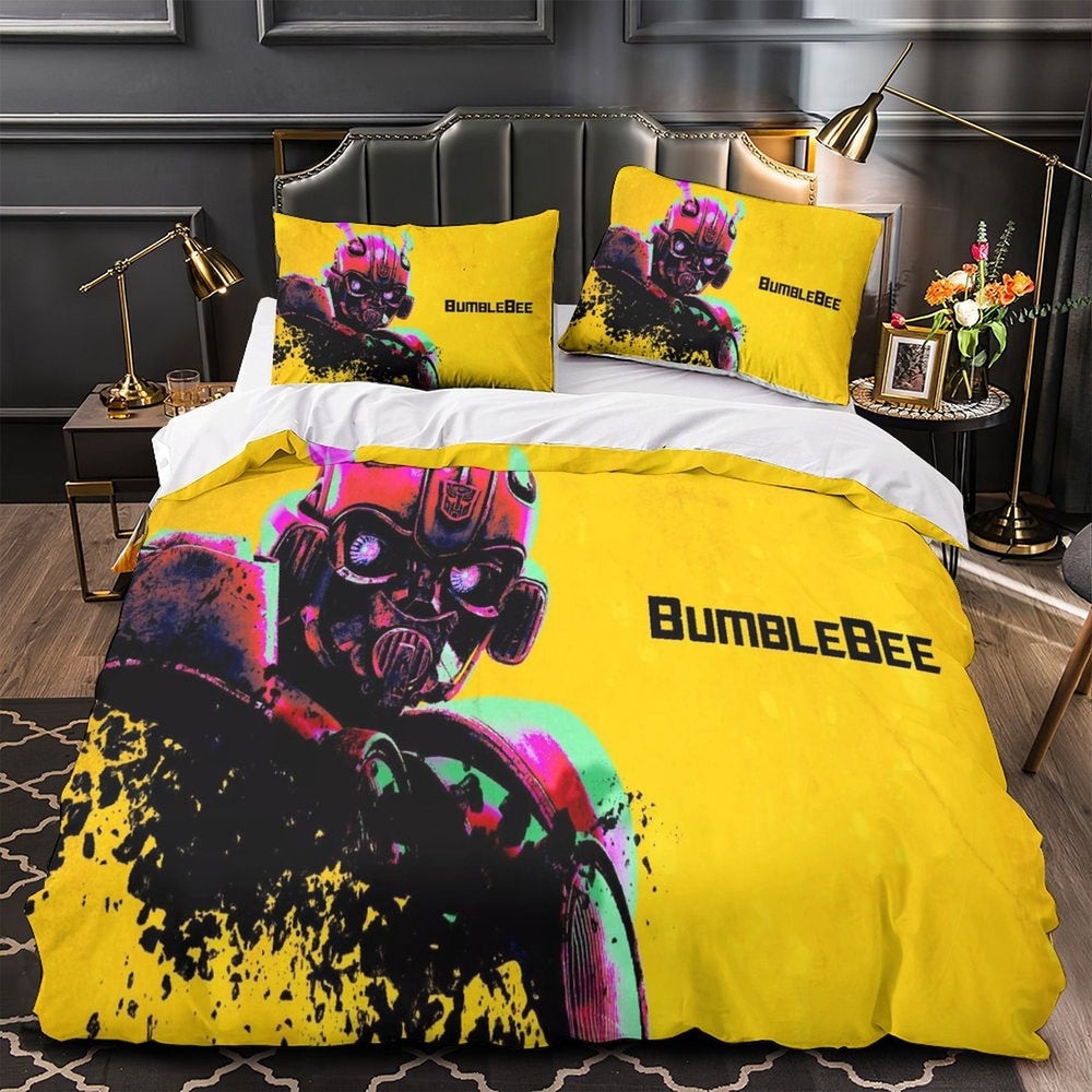 Movie Bumblebee Duvet Cover Pattern Bedding Set Without Filler (ONLINE ORDER ONLY)