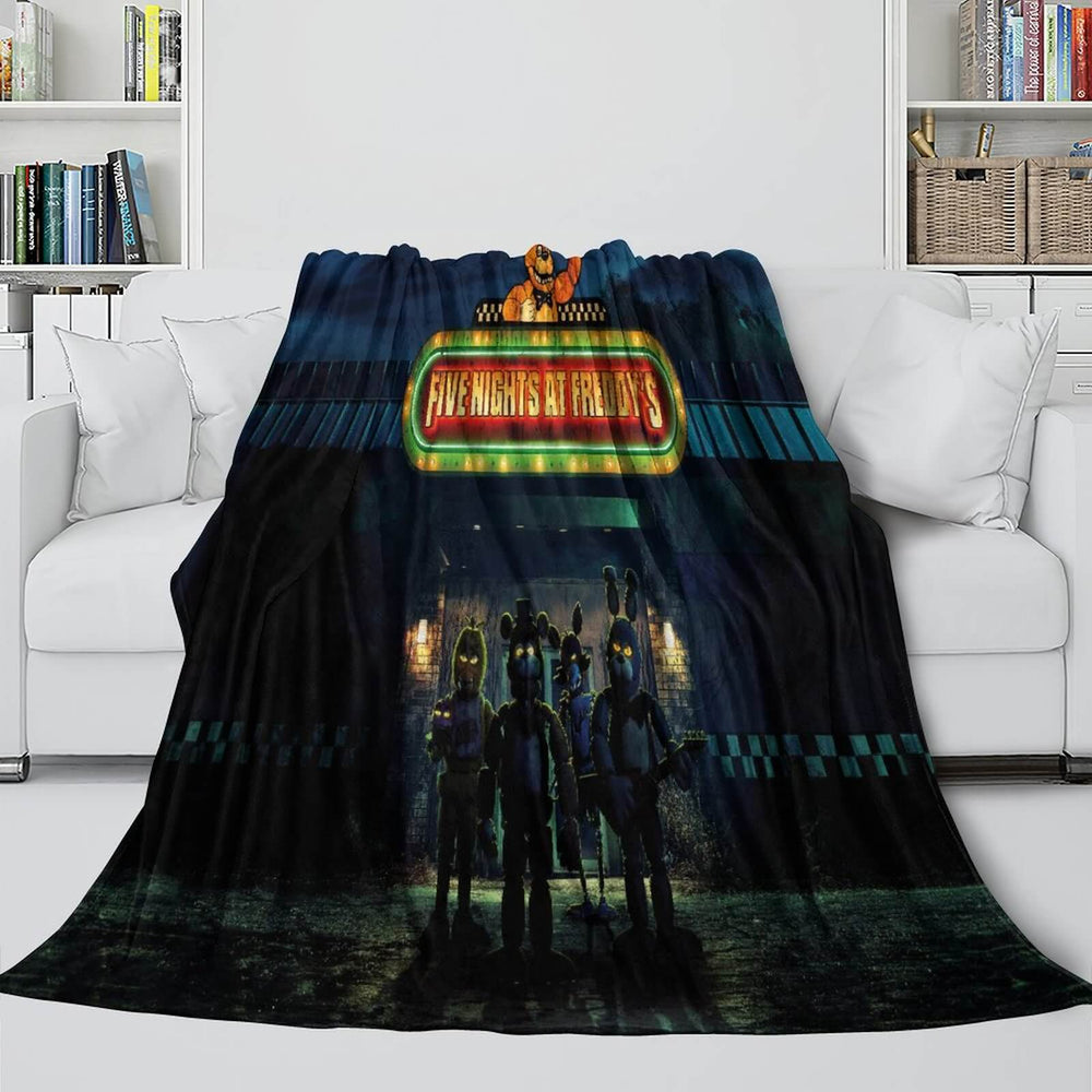 Movie Five Nights At Freddys Blanket Flannel Fleece Throw Room Decoration (Online Order Only)