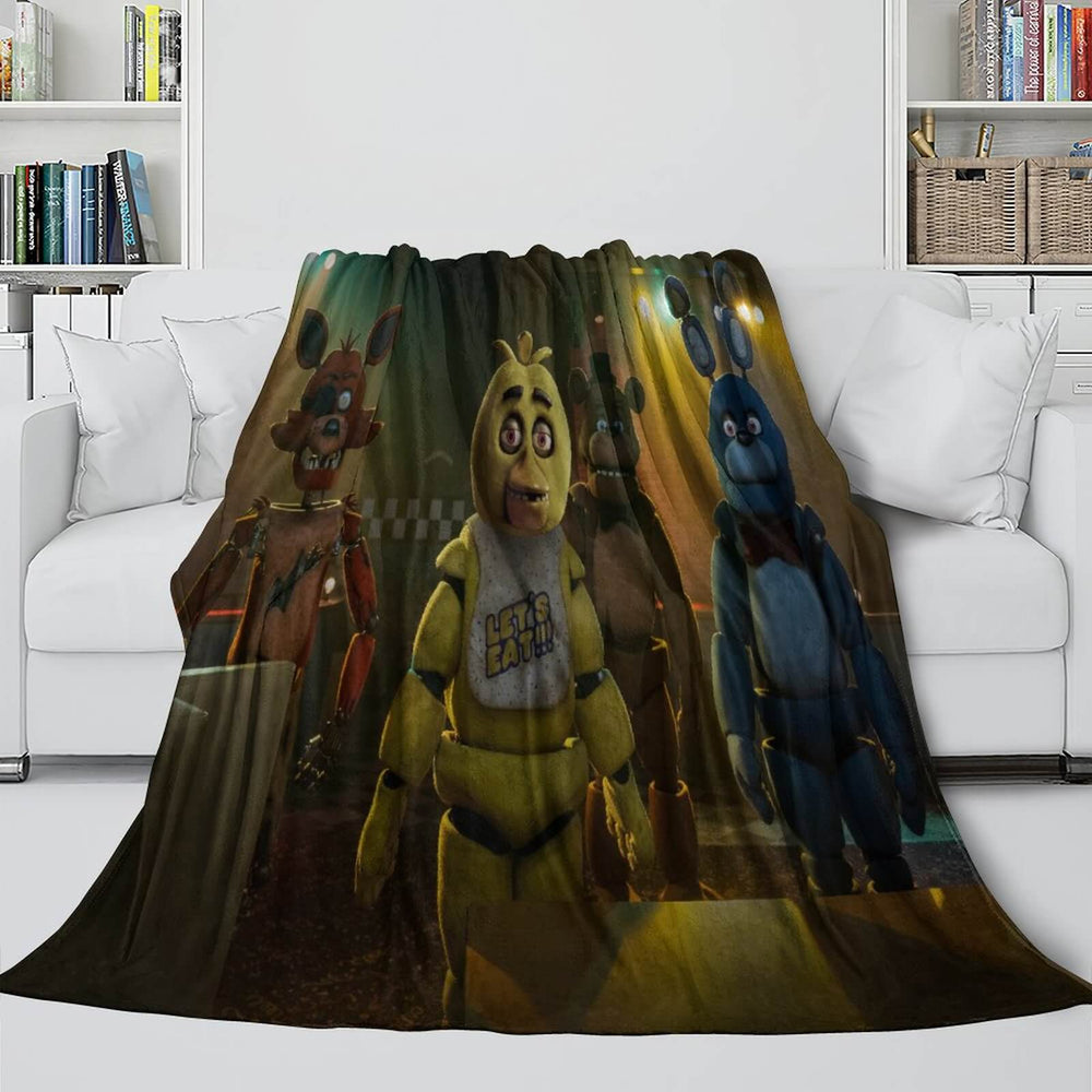 Movie Five Nights At Freddys Blanket Flannel Fleece Throw Room Decoration (Online Order Only)