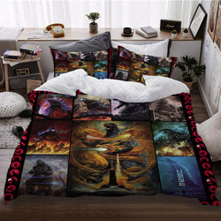 Movie Godzilla vs Kong Pattern Bedding Set Quilt Cover Without Filler (Online Order Only)