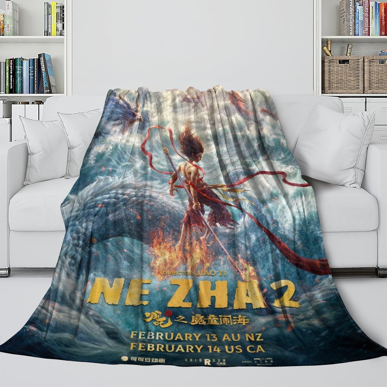 Movie Ne Zha 2 Blanket Flannel Throw Room Decoration (Online Order Only)