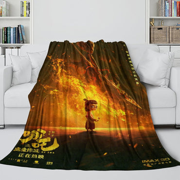 Movie Ne Zha 2 Blanket Flannel Throw Room Decoration (Online Order Only)