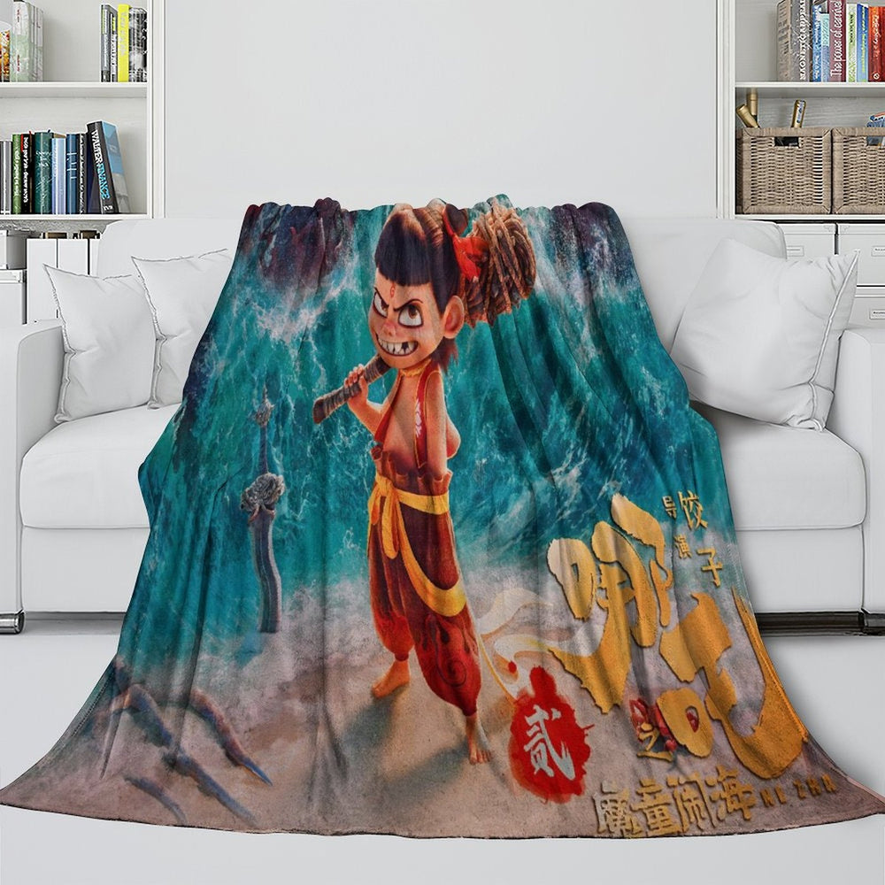 Movie Ne Zha 2 Blanket Flannel Throw Room Decoration (Online Order Only)