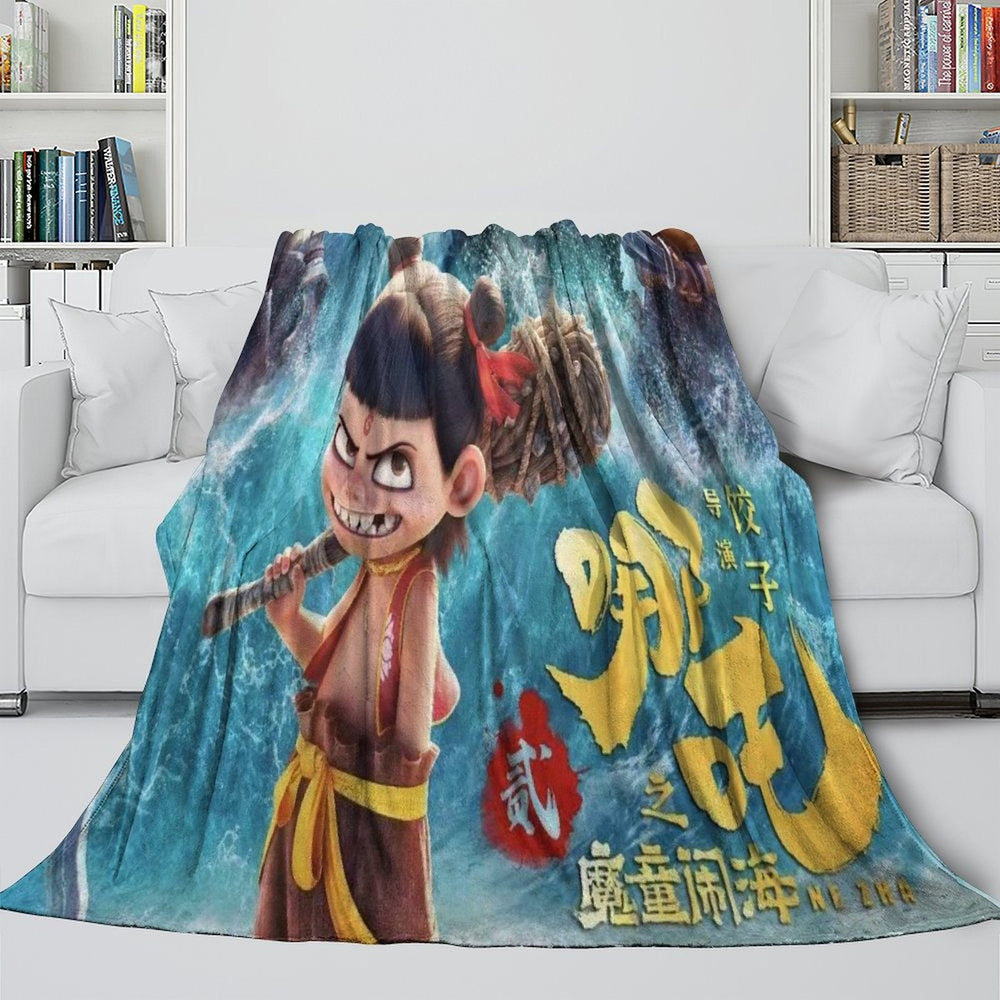 Movie Ne Zha 2 Blanket Flannel Throw Room Decoration (Online Order Only)