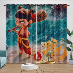 Movie Ne Zha 2 Curtains Blackout Window Drapes Room Decoration (Online Order Only)
