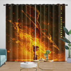 Movie Ne Zha 2 Curtains Blackout Window Drapes Room Decoration (Online Order Only)
