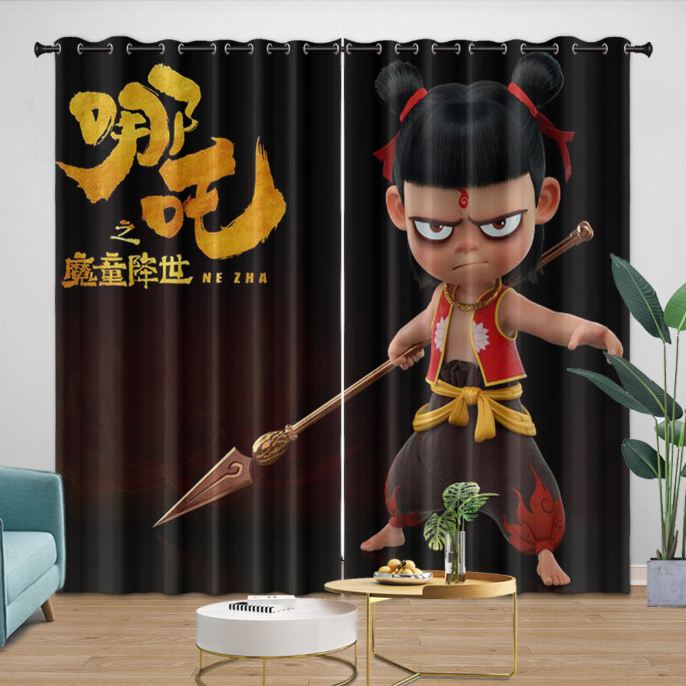 Movie Ne Zha 2 Curtains Blackout Window Drapes Room Decoration (Online Order Only)