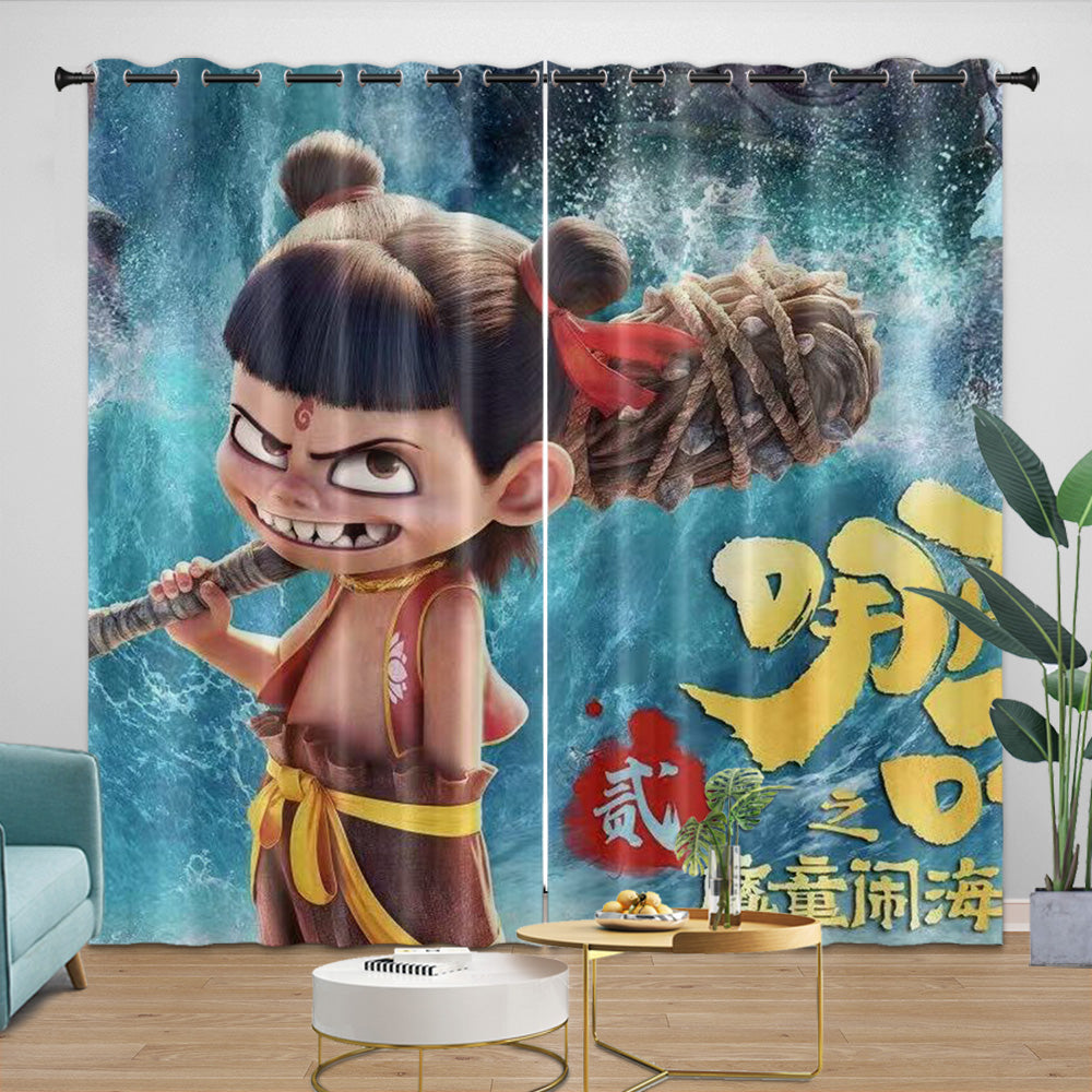 Movie Ne Zha 2 Curtains Blackout Window Drapes Room Decoration (Online Order Only)