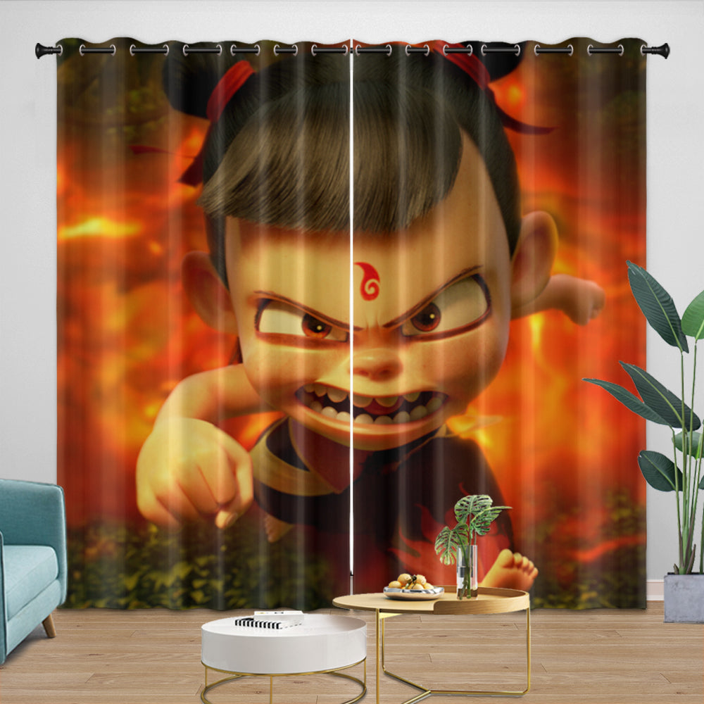 Movie Ne Zha 2 Curtains Blackout Window Drapes Room Decoration (Online Order Only)