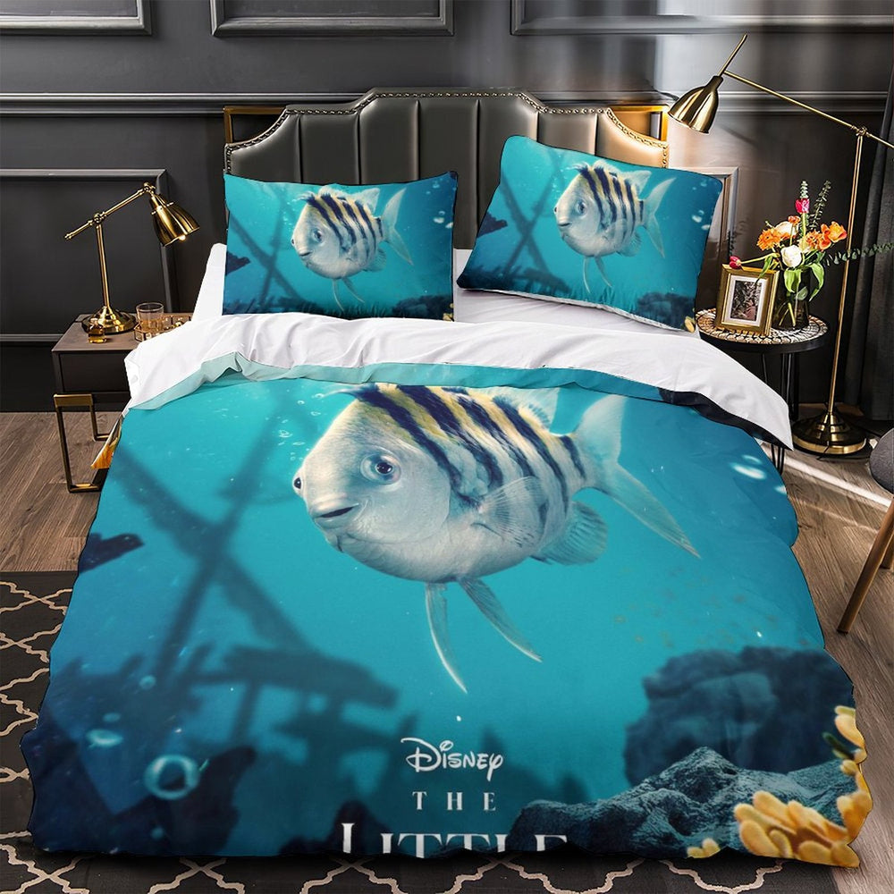 Movie The Little Mermaid Bedding Set Quilt Duvet Cover Without Filler (Online Order Only)