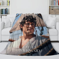 Movie The Little Mermaid Blanket Flannel Throw Room Decoration (Online Order Only)