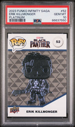 2023 UPPER DECK FUNKO POP MARVEL  ERIK KILLMONGER PLATINUM #52  PSA 10 (Online Order Only)