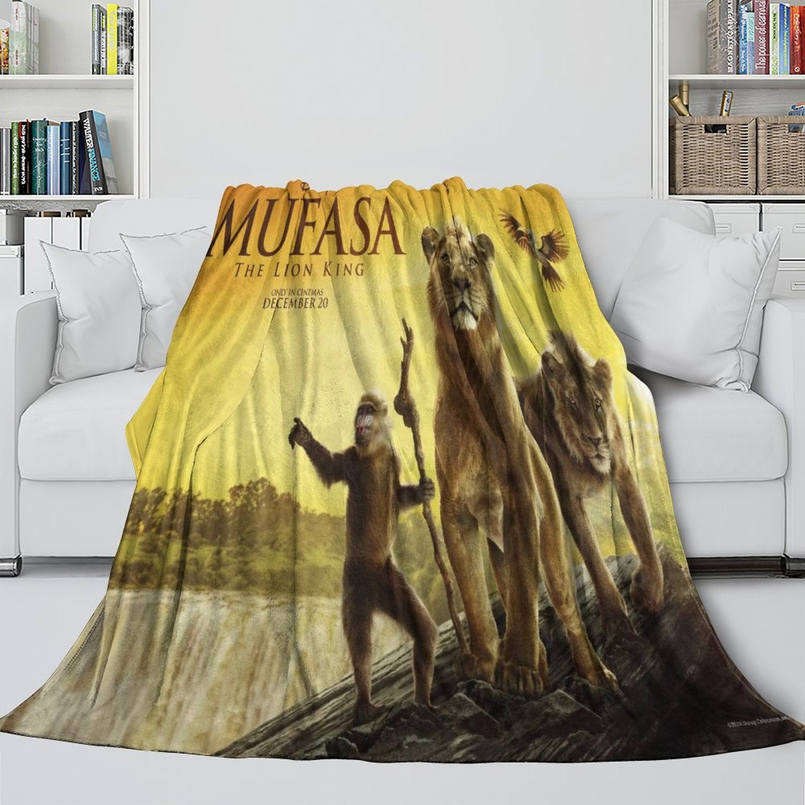 Mufasa The Lion King Blanket Flannel Throw Room Decoration (Online Order Only)