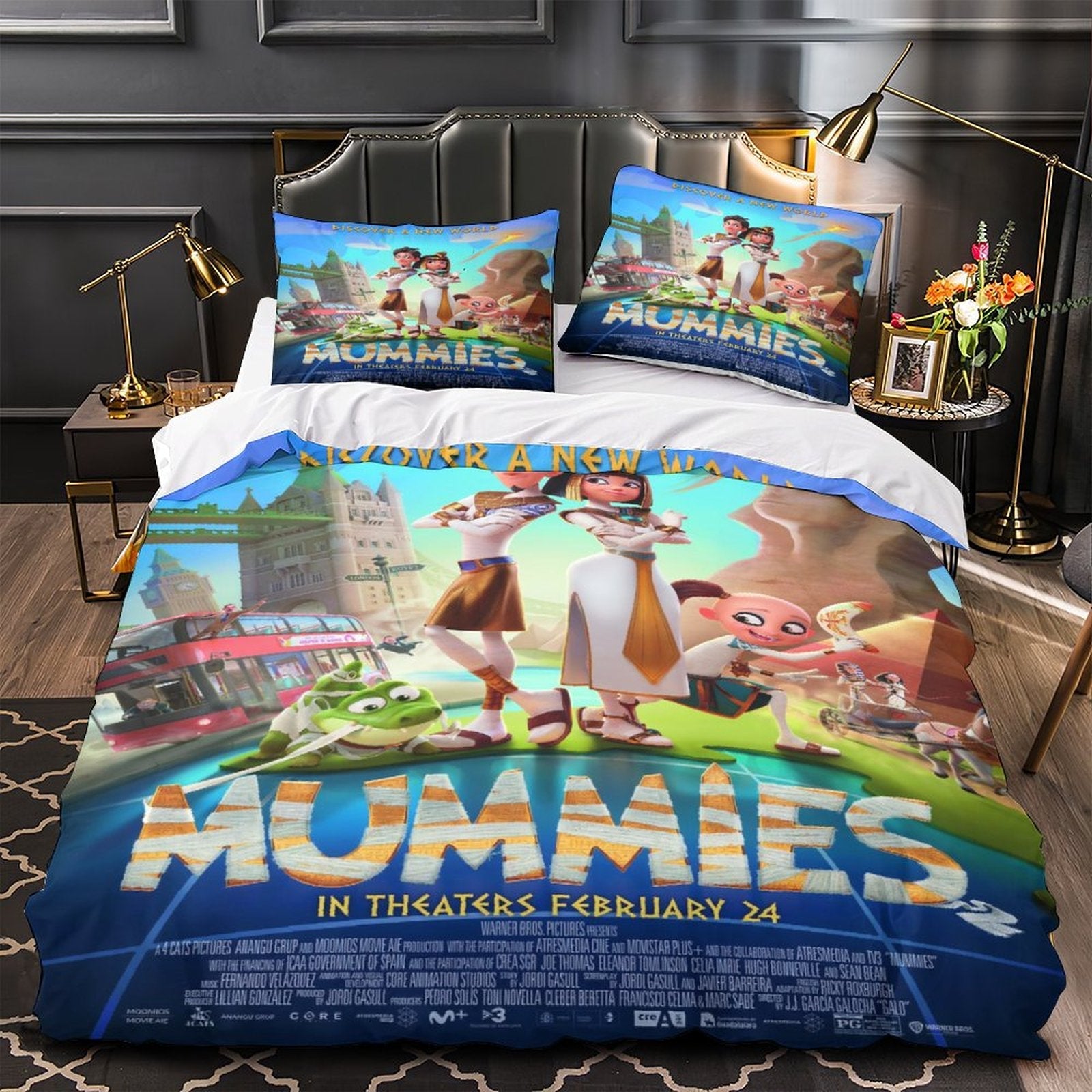 Mummies Bedding Set Pattern Quilt Cover Room Decoration (Online Order Only)