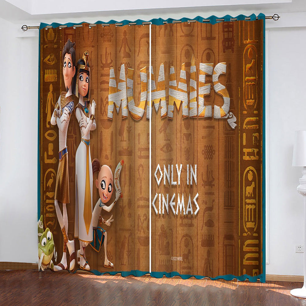 Mummies Curtains Pattern Blackout Window Drapes (Online Order Only)
