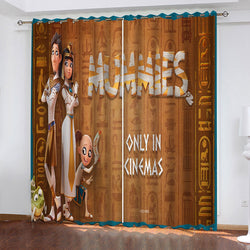 Mummies Curtains Pattern Blackout Window Drapes (Online Order Only)
