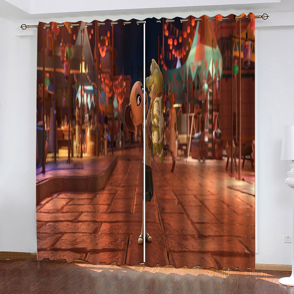 Mummies Curtains Pattern Blackout Window Drapes (Online Order Only)