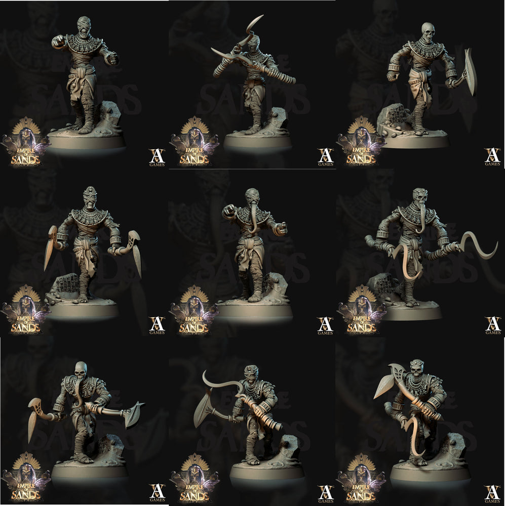 3D Printed Archvillain Games Mummies The Empire of Sands 28 32mm D&D (Online Only)