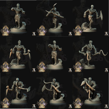 3D Printed Archvillain Games Mummies The Empire of Sands 28 32mm D&D (Online Only)