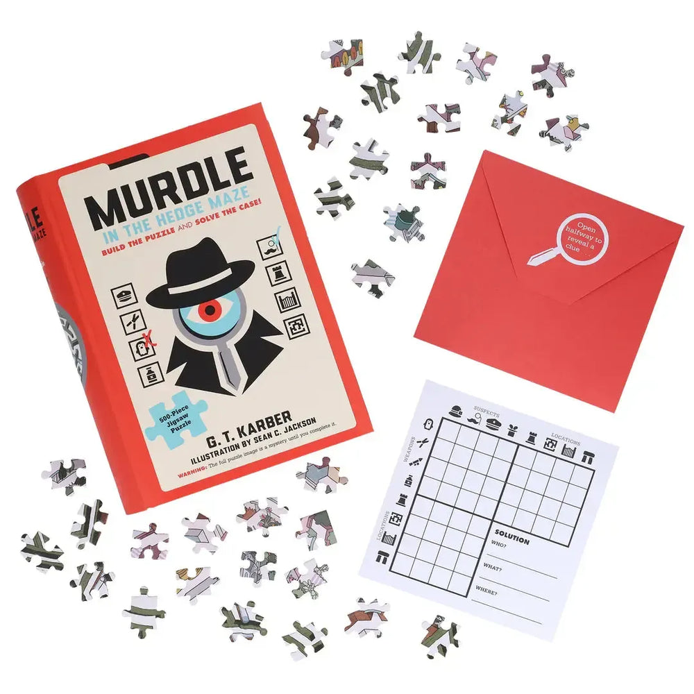 Murdle In the Hedge Maze 500 Piece Jigsaw Game Puzzle Chronicle