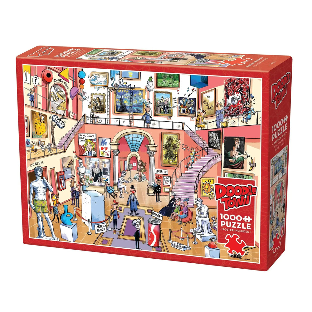 Museum Mischief Doodle Town 1000 Piece Jigsaw Puzzle Cobble Hill