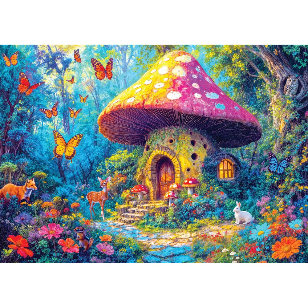 Mushroom Cottage 1000 Piece Jigsaw Puzzle Enjoy (ONLINE ORDER ONLY)