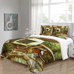 Mushroom House Bedding Set Pattern Quilt Cover (Online Order Only)