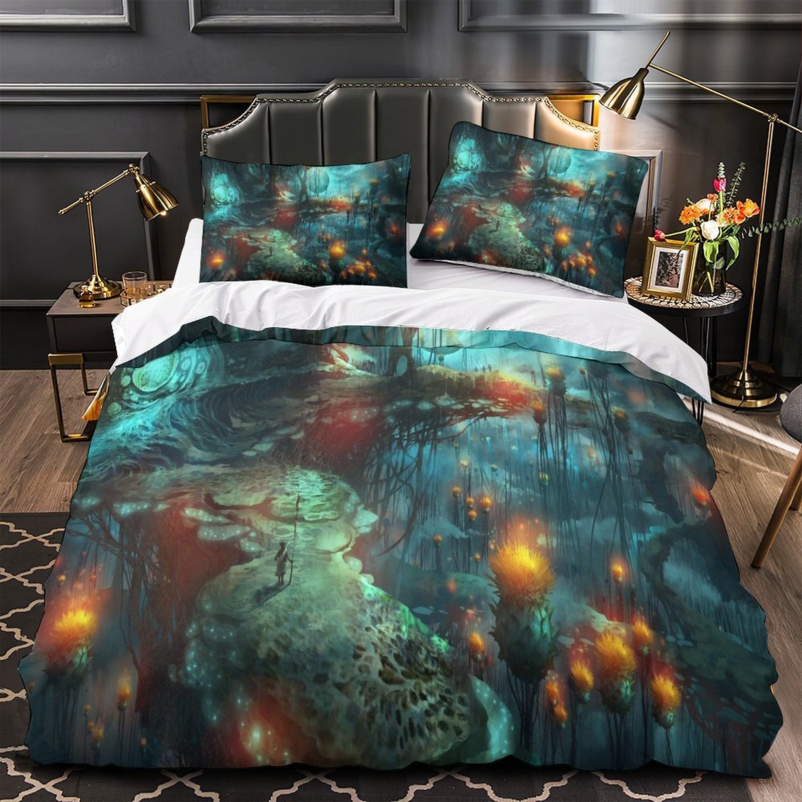 Mushroom House Bedding Set Quilt Cover Room Decoration (Online Order Only)