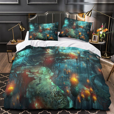 Mushroom House Bedding Set Quilt Cover Room Decoration (Online Order Only)