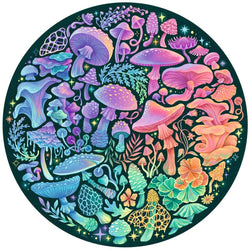 Mushrooms "Circle of Colors" 500 Piece Round Jigsaw Puzzle Ravensburger (ONLINE ORDER ONLY)