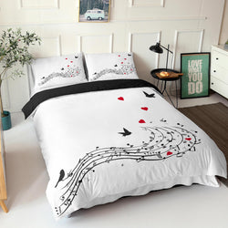 Music Note Bedding Sets Musical Theme Quilt Cover (Online Order Only)