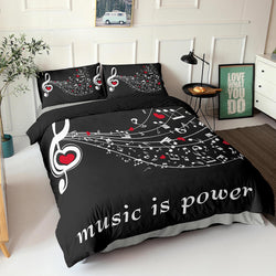 Music Note Bedding Sets Musical Theme Quilt Cover (Online Order Only)