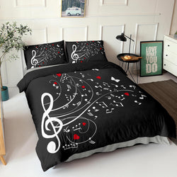 Music Note Bedding Sets Musical Theme Quilt Cover (Online Order Only)