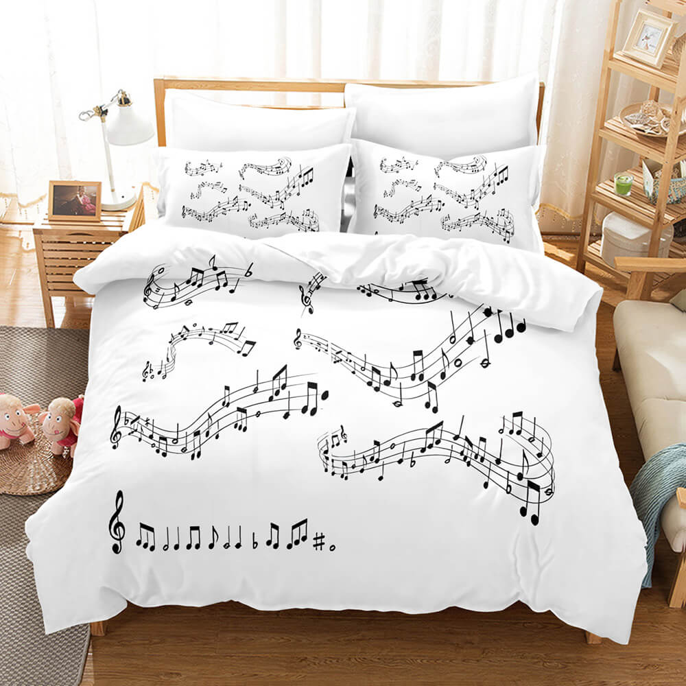 Music Note Bedding Sets Musical Theme Quilt Cover (Online Order Only)