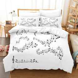 Music Note Bedding Sets Musical Theme Quilt Cover (Online Order Only)