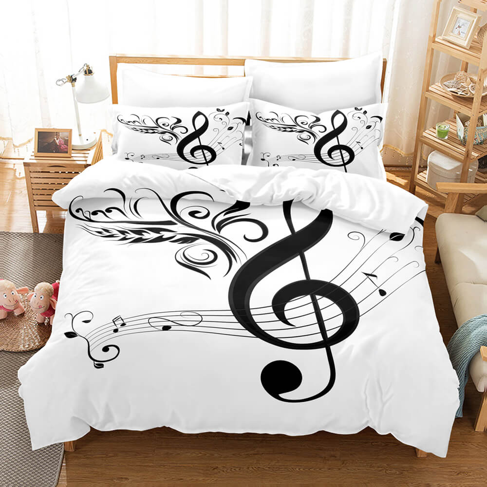 Music Note Bedding Sets Musical Theme Quilt Cover (Online Order Only)