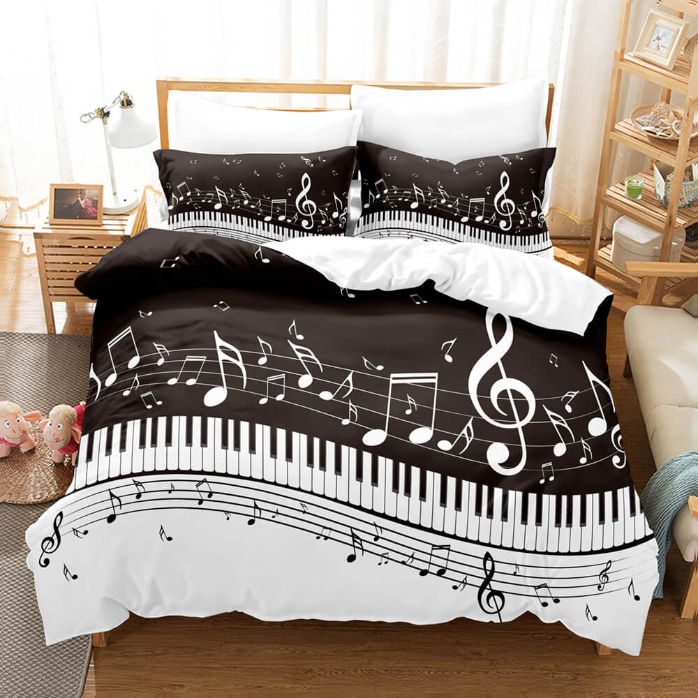 Music Note Bedding Sets Musical Theme Quilt Cover (Online Order Only)